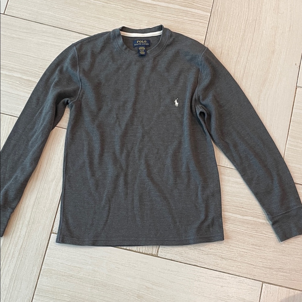 Polo by Ralph Lauren Men's Charcoal Long Sleeve Tee